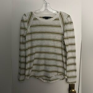 Veronica Beard Jeans Striped Long Sleeve Scoop Neck Women's Top Size S